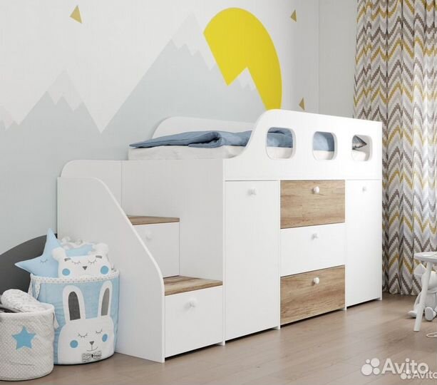 Детская кровать чердак Хэппи