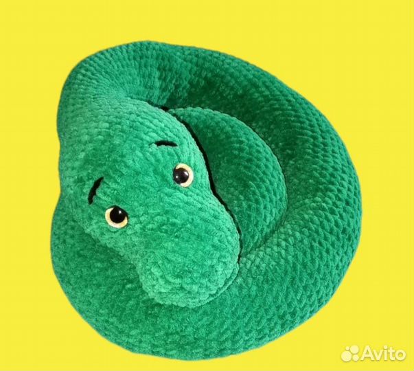 Удав, плюшевая игрушка мягкая, ручная работа