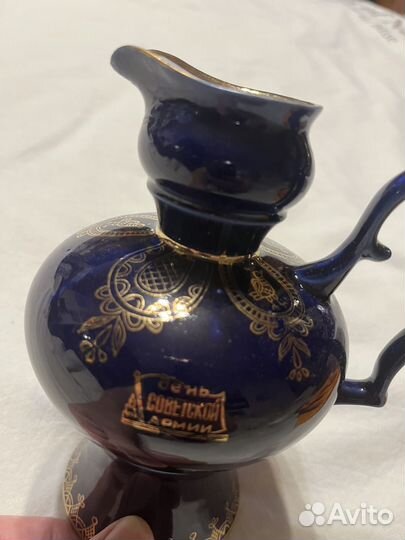 Чайник СССР винтаж cobalt кобальт штоф лфз
