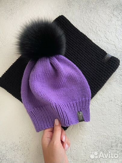 Комплект шапка и снуд