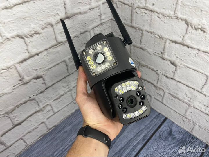 Уличная 4G камера с симкартой и двойным объективом