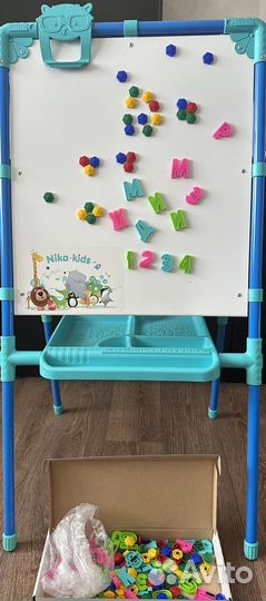 Детский мольберт двухсторонний (мел, магнит)
