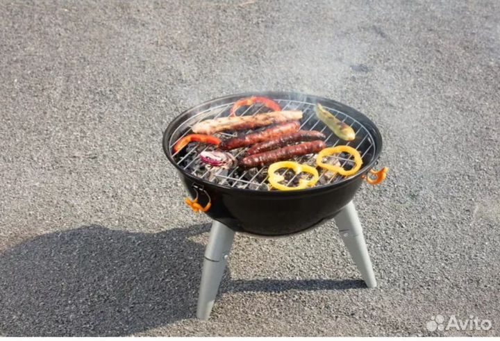 Угольный гриль с решеткой уличный мангал барбекю