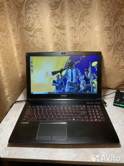 Игровой ноутбук MSI i7 7700hq GTX 1060 6GB