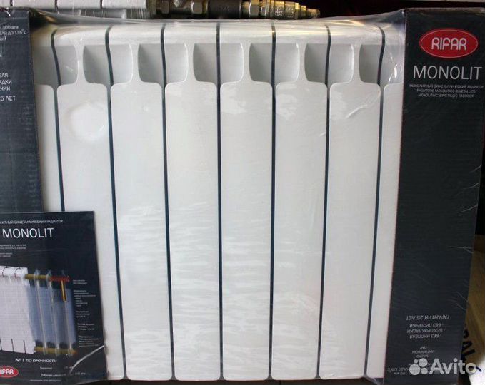 Радиатор биметаллический Rifar Monolit 350 8 секци