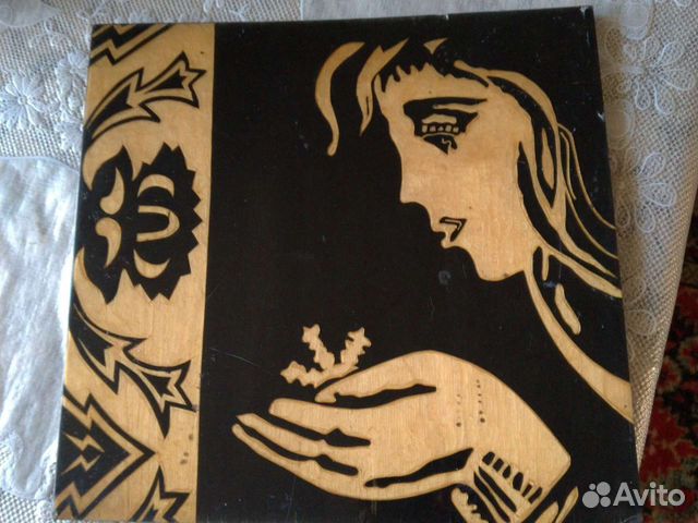 Картина СССР выжигание по дереву
