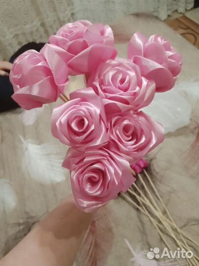Сделаю на заказ букет из атласных роз