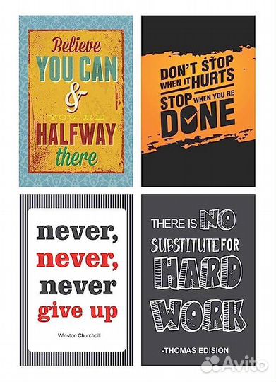 Постер плакат на стену на английском языке