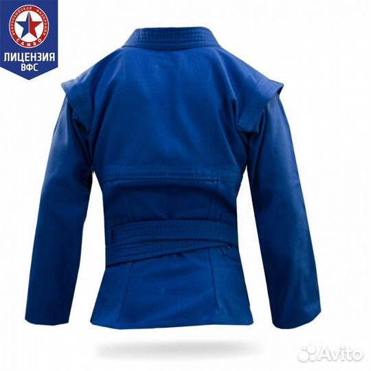 Куртка для самбо крепышя атака синяя (30)