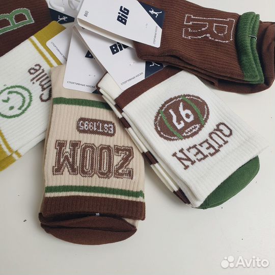 Высокие носки с надписями BiG