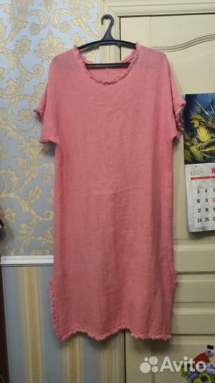 Платье льняное Оверсайз. Италия 48-54