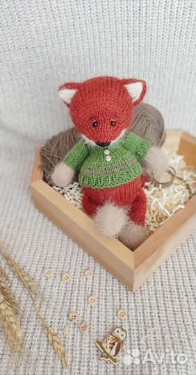 Вязаная игрушка Лиса