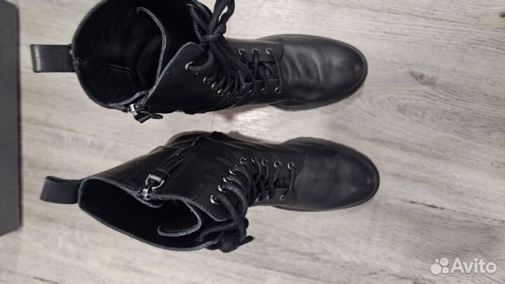 Берцы massimo dutti 39размер кожа чёрные