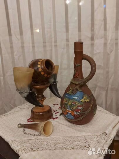 Кувшин. Рога натуральные. Грузия. СССР