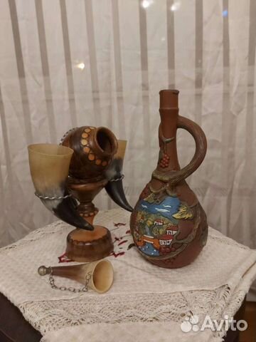 Кувшин. Рога натуральные. Грузия. СССР
