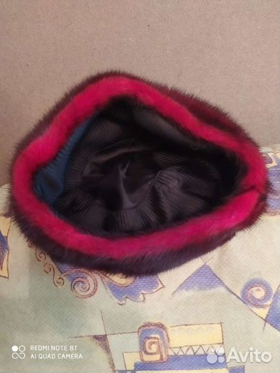 Женский норковый берет, 58 размер