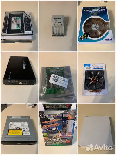 Комплектующие для пк + провода и железки