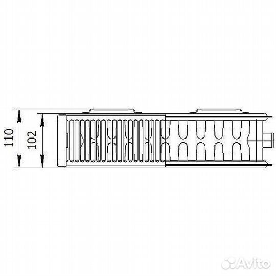 Радиатор стальной панельный axis 22 300 x 2600 Cla