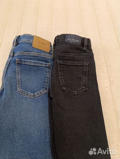Джинсы zara для девочки 2 пары 128