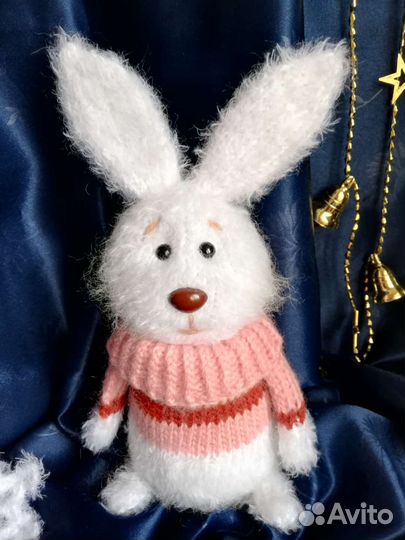 Игрушка ручной работы, Заяц, новая