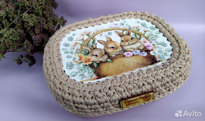 Вязаная шкатулка