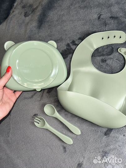 Набор посуды для детей /посуда для детей силикон