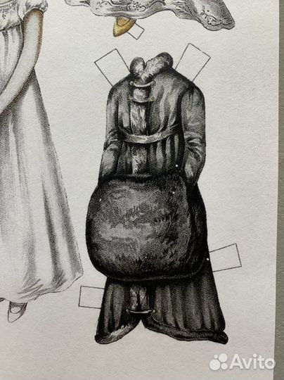 Кукла бумажная англия XIX век