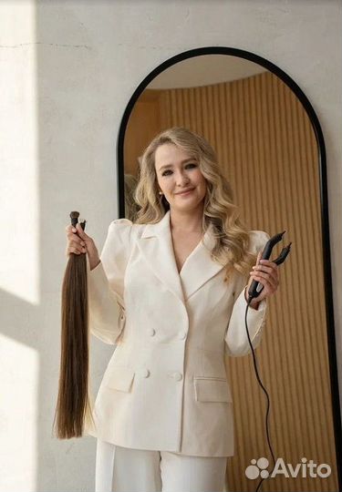 Волосы для наращивания 51 см черные Премиум