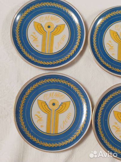 Посуда:Тарелки СССР 80лет смпо редкие, комплект