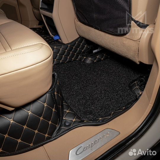 3D коврики из экокожи на Porsche под заказ