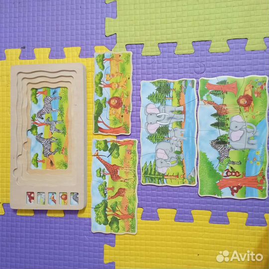Пазл деревянный 4 в 1