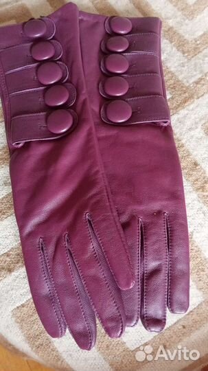 Перчатки женские кожаные новые