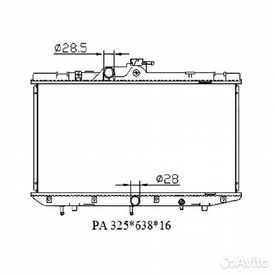 Радиатор охлаждения Toyota Starlet '89-'99 (4E-FE