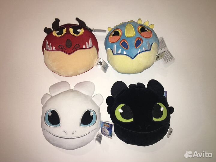 Мягкие игрушки дракоши пакетом набор розн