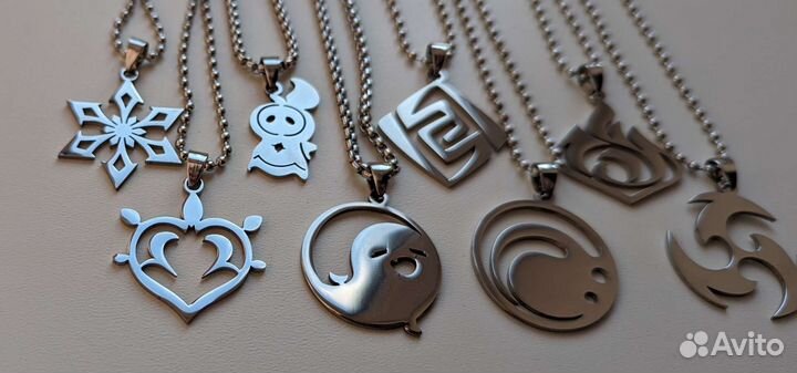 Genshin impact - огромные значки, кулоны, стикеры