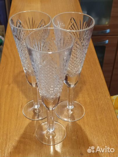 Хрустальные бокалы СССР (для коллекции) 3 шт