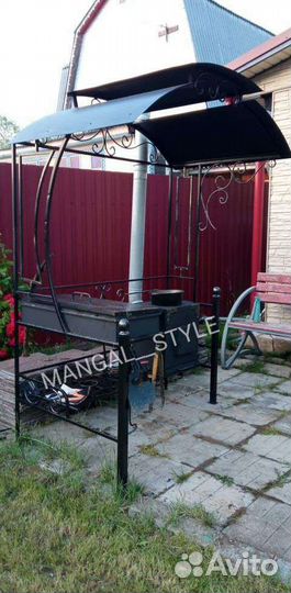 Мангал с печью под казан