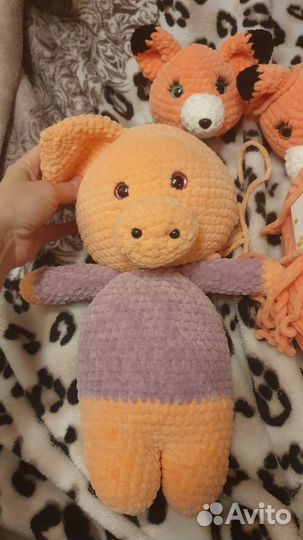 Недовязы игрушки плюшевая пряжа