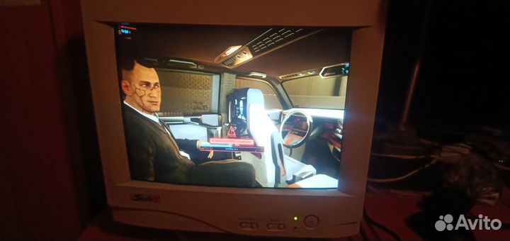 Старый Кинескопный монитор для компьютера,рабочий