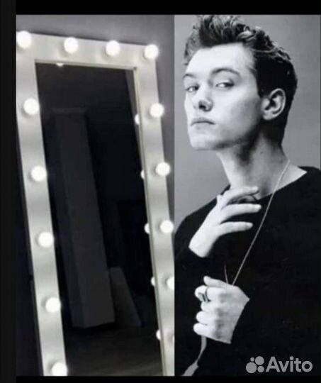 Зеркало с лампами