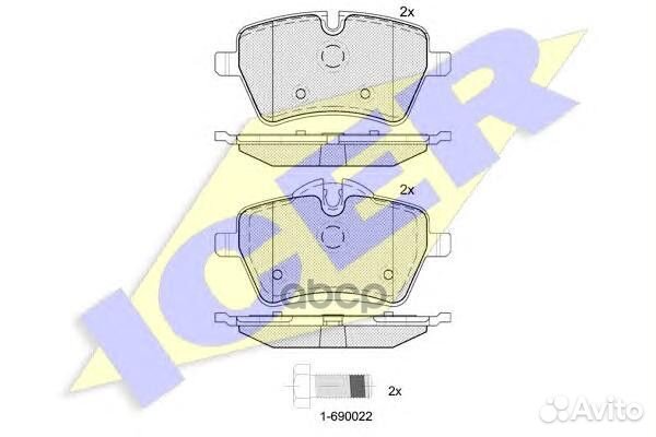 181756 колодки дисковые передние BMW Mini Coop