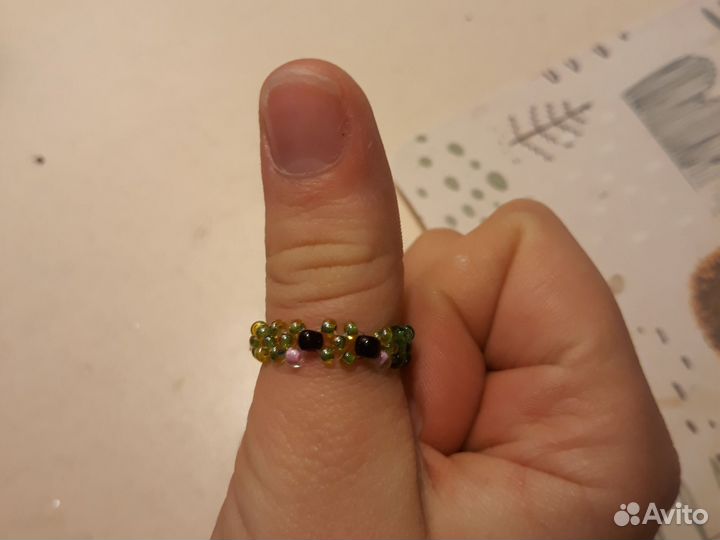 Кольцо из бисера