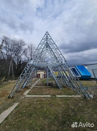 Лстк каркас двухэтажного дома в стиле А-фрейм