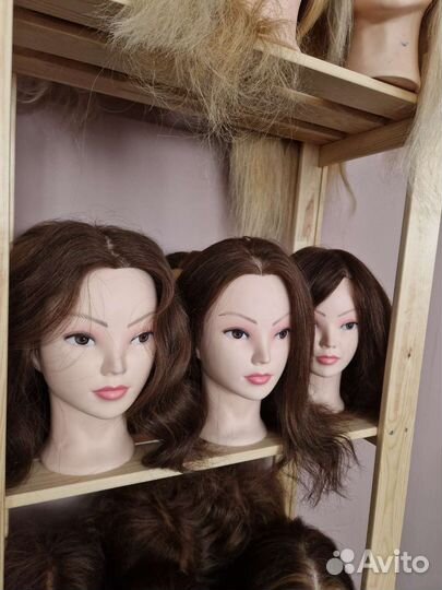 Голова манекен натуральные волосы