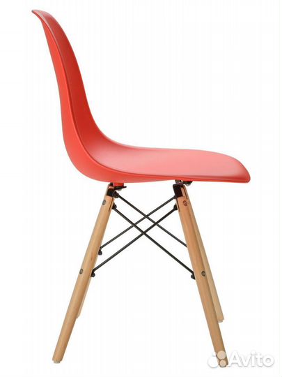 Стул в стиле eames DSW,красный, 1 шт