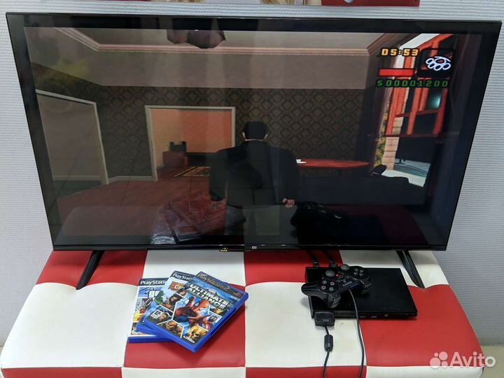 Игровая приставка Sony PS2 + 3 диска