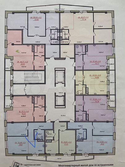 2-к. квартира, 53,5 м², 8/12 эт.