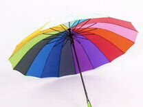 Зонт большой радужный