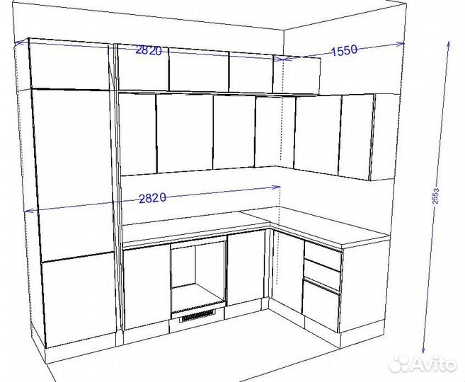 Угловой Кухонный гарнитур 