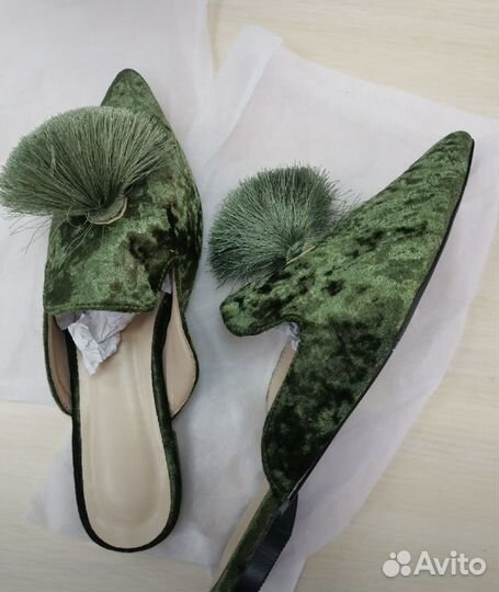 Мюли с помпоном как у Кендалл 39-40